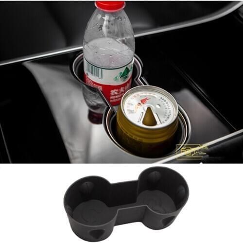 Shock-absorbing Anti-skid Silicone Cup Holder Insert Cover For Tesla Model 3 2017 2018 2019 2020Car Water Cup Holder Accessories