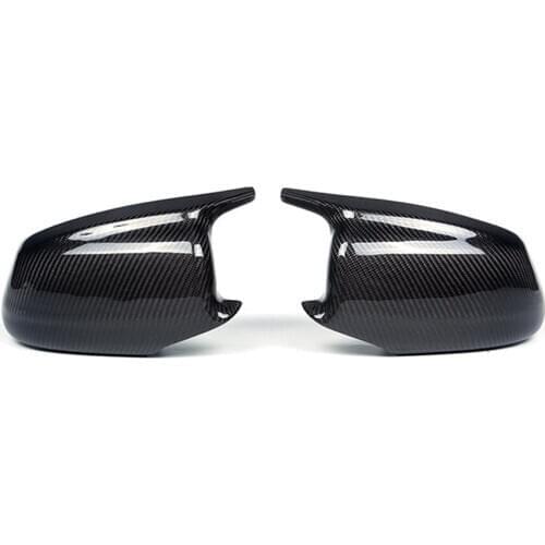 Car Auto Carbon Fiber Rear View Mirror Cover Cap Trim Fit for BMW F10 F11 F18 2010 2011 2012 2013