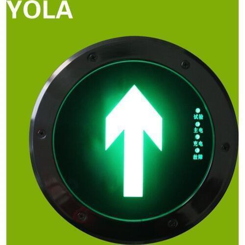 Free shipping Fire emergency evacuation channel underground lamp indicator lights round 150mm waterproof