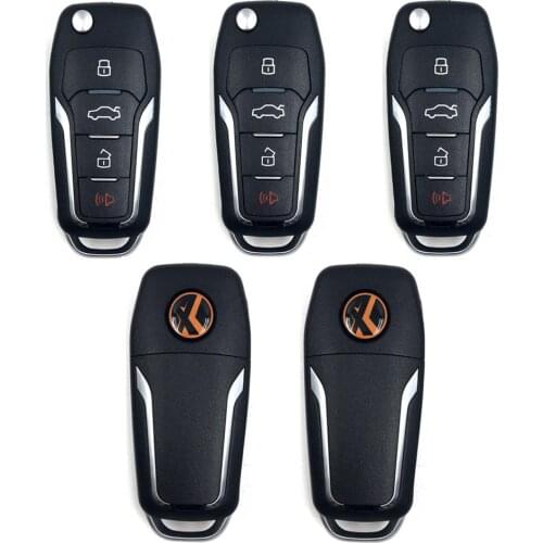 5pcs Xhorse XNFO01EN Wireless Universal Remote Key 4 Buttons For F-ord English Version work with VVDI2,VVDI Key Tool Max