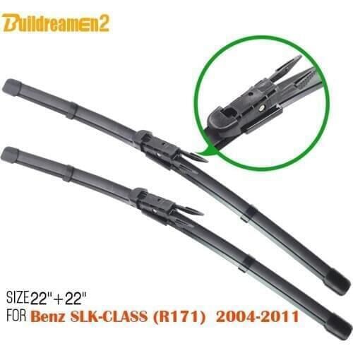 Buildreamen2 2Pcs Auto Windscreen Windshield Wiper Blade Automotive Wiper Blades For Mercedes-Benz SLK-CLASS (R171) 2004-2011