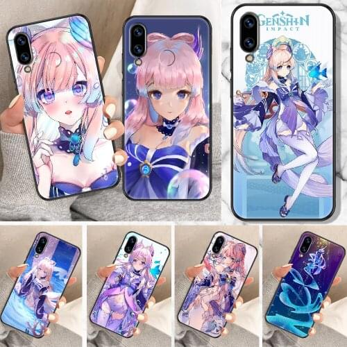 Genshin Impact Sangonomiya Kokomi Phone Case For Huawei Honor 6A 7A 7C 8A 8X 8 9 9X 10 10i 20 Lite Pro black fashion hoesjes