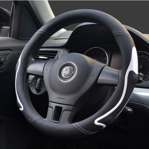 Car Steering wheel Cover 38CM good Leather Universal Car-styling Sport Anti-Slip Automotive steer Cover Auto Steering Wheel hubs