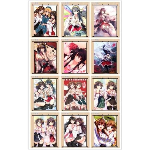 Coscase Anime Games Kantai Collection KanColle Haruna & Kongo Home Decor Wall Scroll Poster Decorative Pictures