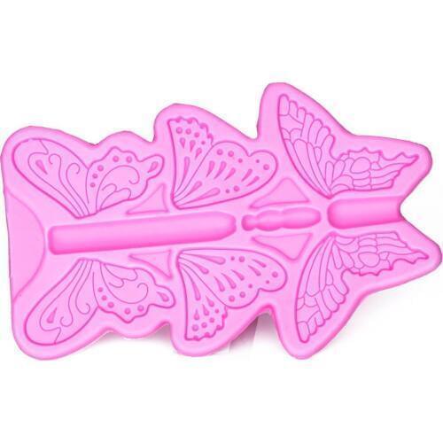 Butterfly Shaped kitchen gumpaste silicone rubber mould for mastic confectionery chocolate cake decoration tools FT-1009