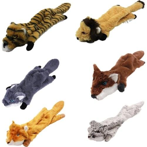 Animals Shape Cat Dog Squeaky Toy No Stuff Plush Pet Chew Toys for Small Dogs Pets Accessories juguetes perros mascotas Products