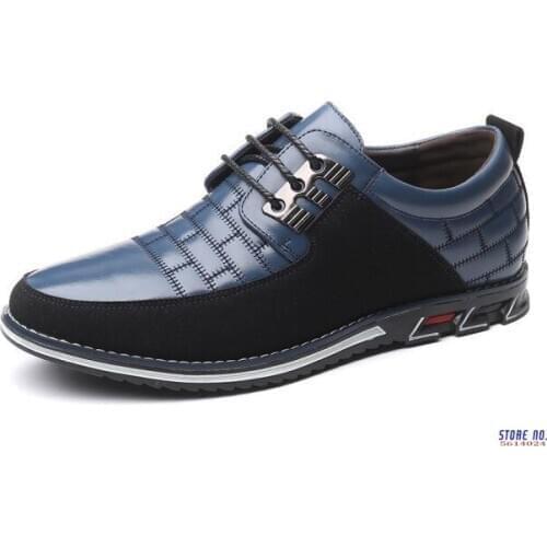 Genuine Leather Men Cotton Shoes Gentleman Casual Shoes Man Winter Shoes Breathable Lace Up Loafer Zy485