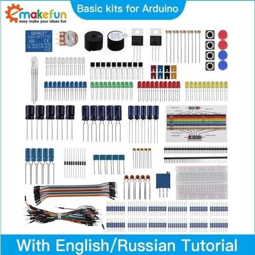 Keywish Diy Electronic Component Base Fun Kit For Arduino Raspberry Pi Bundle With Breadboard Cable Resistor,Capacitor