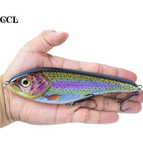 Fishing Lure Set 6pcs/lot 15cm 81g Jerk Bait Slow Sinking VIB Fishing lures Bionic Bait For Ocean lake With NO.2 Hooks 3D eyes