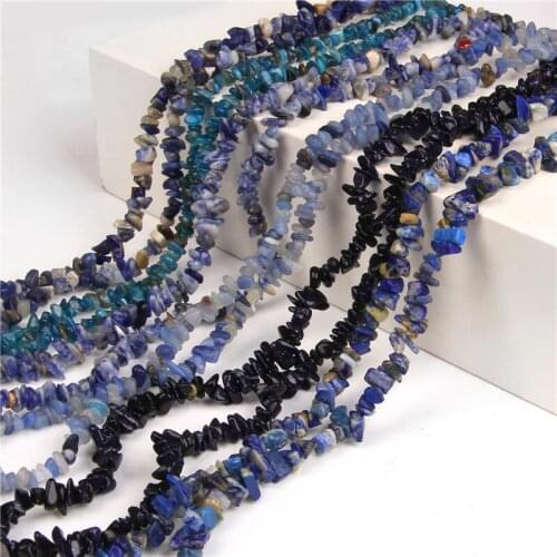 3-5 mm Natural Reiki Aquamarine Chips Beads Irregular Shape Malachite Gravel Stone Bead For DIY Making Jewelry Bracelet Necklace