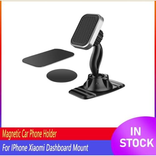 NEW Magnetic Car Phone Holder For Phone In Car Double 360 Degree GPS Strong Magnet Holder For IPhone Xiaomi Dashboard Mount