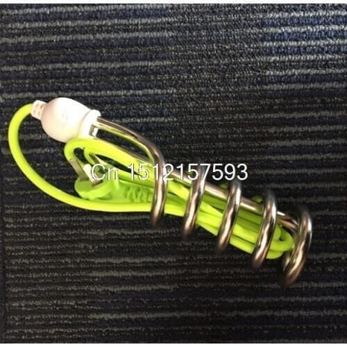 220V 3000W Kitchen Ware Green Cable Immersion Heater Heating Element 3 Pins Plug 250V 6A/10A