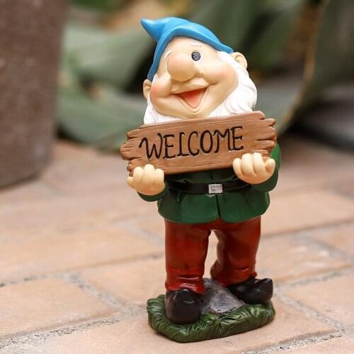 Resin Dwarfs Garden Statue Ornaments Garden Bonsai Pot Crafts Courtyard Elf Sculpture Resin Garden Decoration Accessories