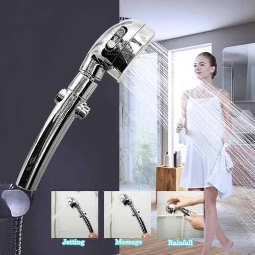 Elyn Good Quality Water Saving Adjustable Shower Head High Pressure 4Inch 3-Settings Top Spray Shower Head For Bathroom