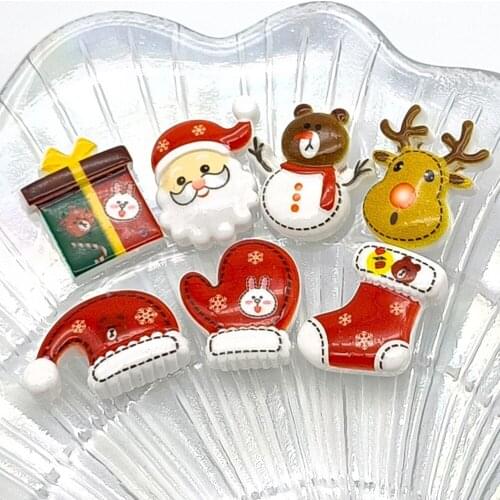 Christmas Style Mix Xmas Deer Snowman Charms 6pcs Women Jewelry Diy Finding Sock Charm Lighthouse Handmade Jewel Accessory