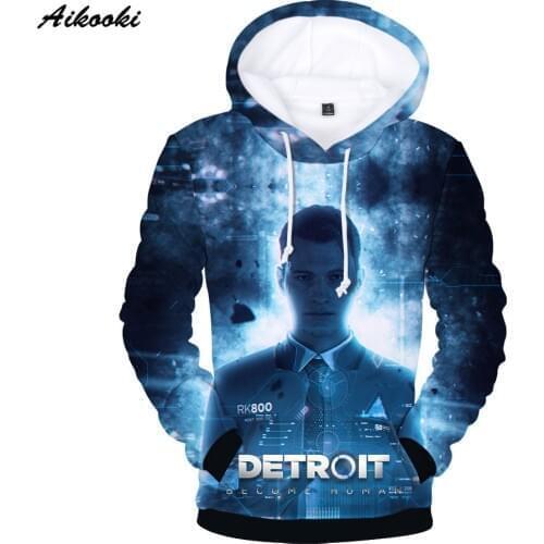 Hip Hop Game Detroit: Become Human 3D Hoodies Print Boys/girls Long Sleeve Harajuku Spring Men/women High Quality 3D Hoodies