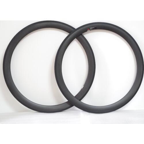 DEERACE 650C 50mm Carbon Road Bicycle Rims Tubular with Basalt Brake Surface 23mm Width 20/24H