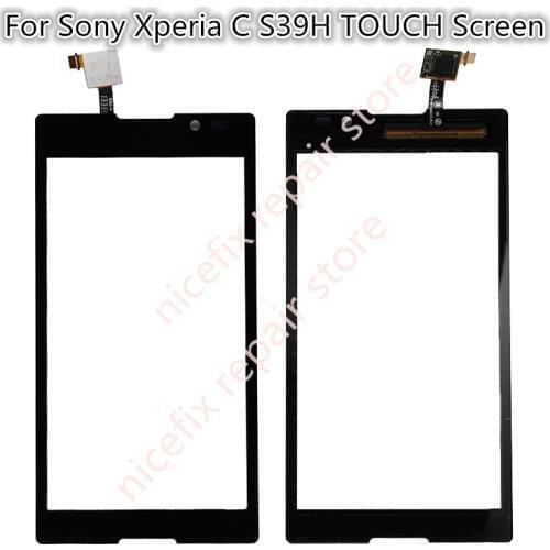 High Quality 5.0" For Sony Xperia C C2304 C2305 S39H S39C Touch Screen Digitizer Sensor Outer Glass Lens Panel black white