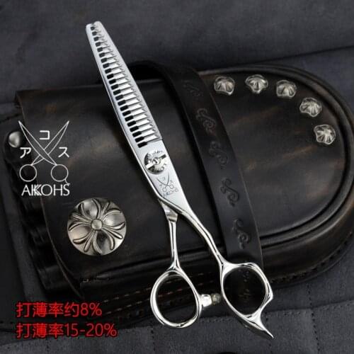 Japan 440C "AKKOHS" 6 High Quality Hair Salon Scissor Barber Hairdressing Shears Professional Hair Thinning Scissors MK628U
