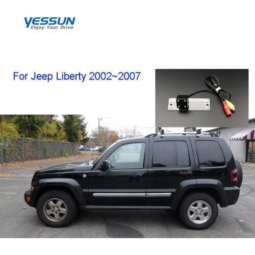 Yessun License Plate Rear View Camera For Jeep Liberty 2002~2007 4 LED Night Vision 170 Degree HD rear camera