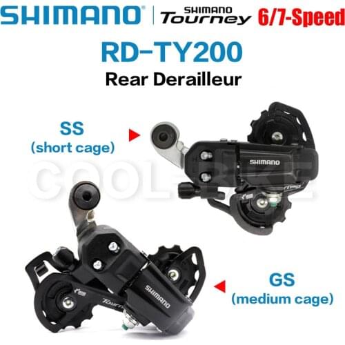 SHIMANO TOURNEY RD TY200 GS SS 6S 7S 6 Speed 7 Speed Rear Derailleur MTB Bicycle Part RD-TY200