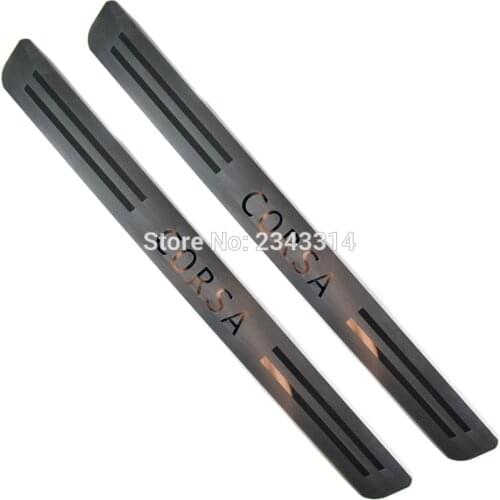 For Vauxhall Opel Corsa E 2014-2020 2021 Stainless Door Sill Scuff Kick Plate Protector Trim Guard Cover Car Styling Accessories