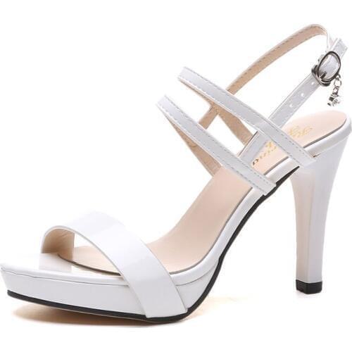 Summer New Waterproof Platform Word Buckle With Fairy Wind High Heel 2019 Stiletto With Wild Open Toe Roman Sandals Female