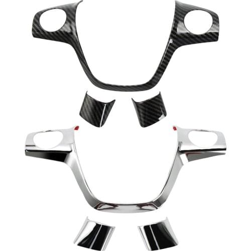 1pc ABS Chrome trim steering wheel paillette cover sticker case for Ford Focus 3 mk3 2012-2014 auto accessories