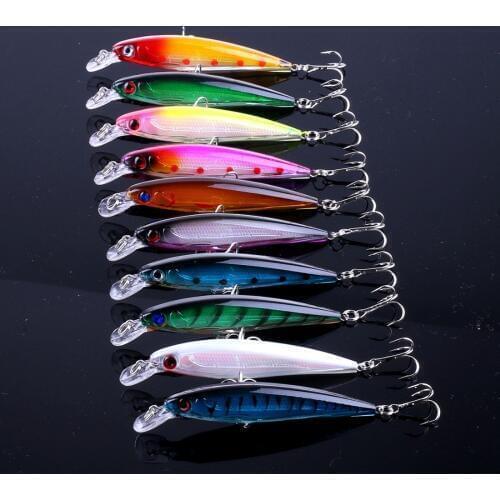 10pcs Wobbler Fishing lure tackle crankbait minnow jerkbait artificial Fishing lures Salt water High Quality ABS Construction