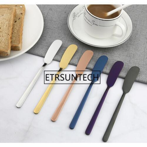 100pcs Stainless Steel Butter Knife Cheese Dessert Jam Cream Knifes Fruit Fork Western Cutlery Breakfast Tool