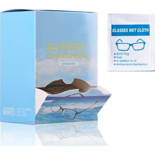 100Pcs Lens Cleaning Wipes Pre-Moistened Individually Wrapped Screens Tablets Camera Lenses Eyeglasses Cleaning Wipe Kit 094B