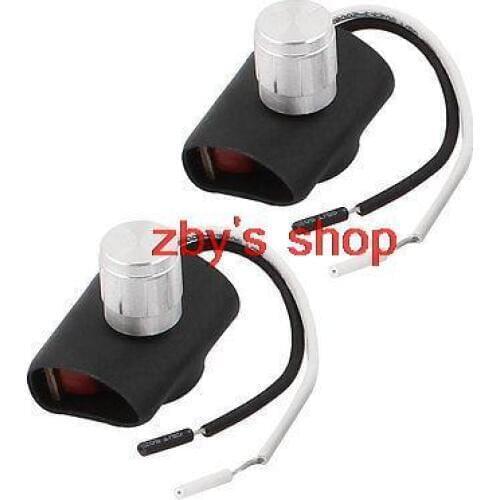 2pcs AC220V 1-3A Wall Lamp On/Off Controller Dimmer Switch Silver Tone