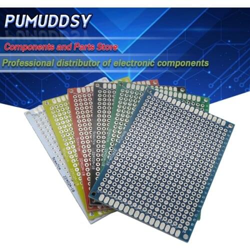 5PCS 5x7cm Double Side Prototype PCB diy Universal Printed Circuit Board White Blue Yellow Black Red Green 5*7 PCB kit