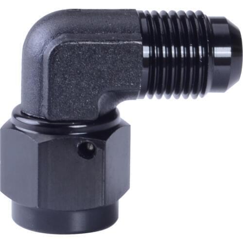 SPEEDWOW Aluminum AN6 Male To AN6 Female 90 Degree Swivel Coupler Union Apapters Fitting Fuel Oil Transformation Fittings