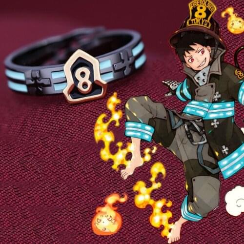 Anime Enn Enn No Shouboutai Fire Force Shinra Kusakabe 925 Sterling Silver Adjustable Finger Ring Cosplay Props Jewelry For Men