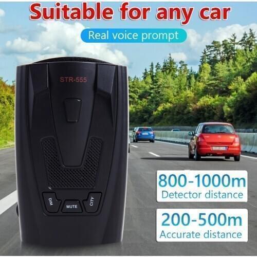 Radar Detector English Russian Thai Voice Speed Warning X K STR-555 Auto Vehicle Speed for Outdoor Part Personal Car Accessories