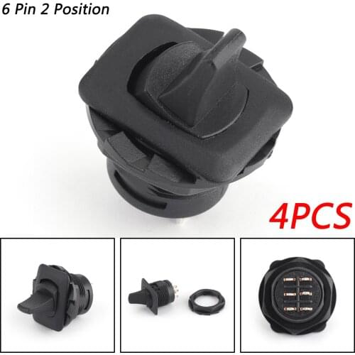 Artudatech 4PCS R13-405C DPDT Toggle Switch 6 Pin 2 Position ON-ON 10A/125VAC 6A/250VAC