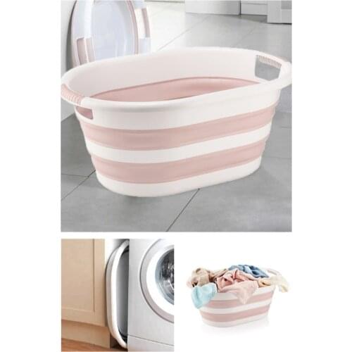 Big size Practical Folding Laundry Basket-Accordion Multi Purpose Basket 38 Liter Dirty Clothes Storage Home Storage Organizer Home layout