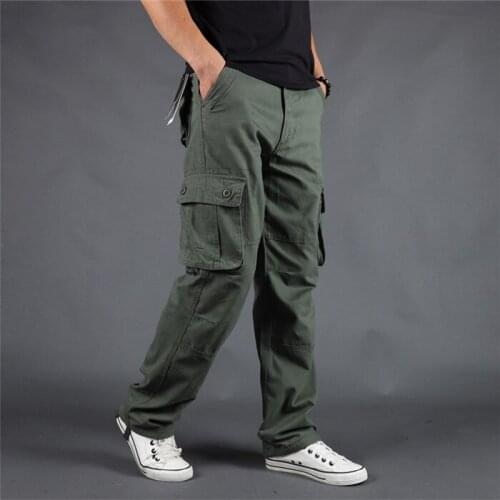 2020 Cargo Pants Men Casual Loose Army Military Long Trousers Mens Spring Autumn Baggy Multi-Pockets Track Pants Male Clothes