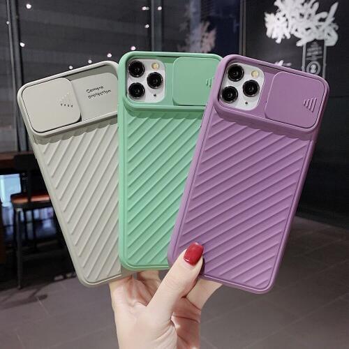 Camera Protection Phone Case For iPhone 11 Pro Max XR X XS Max 7 8 6 Plus Case Solid Color Soft TPU Shockproof Back Cover