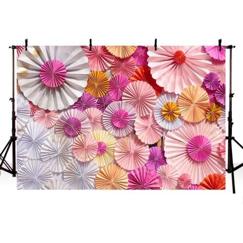 Mehofoto Floral Paper Backdrops for Photography Studio Newborn Baby Shower Backgrounds Color for Pictures Vinyl Cloth F-3074