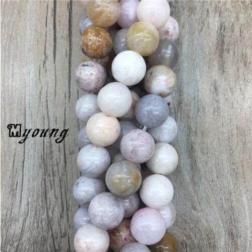 Smooth Round Gray Agates beads,French Grey round Bracelet Necklace beads MY1440