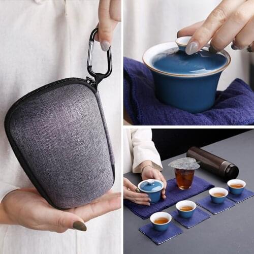 WuHe-China Tea Set Teapot Cup Teaware Mate Travel Simple Gaiwan Porcelain Items Ceremony Ceramic Gift Mug Gong Fu Cha Blue White