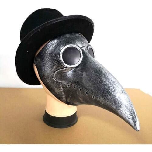 Cosplay Steampunk Plague Doctor Mask Latex Bird Beak Masks Long Nose Xmas Party Event Ball Costume Props