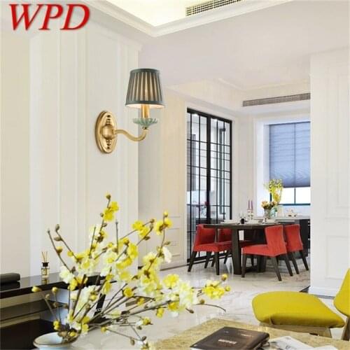 WPD Brass Wall Sconce Lamp Modern Luxury Ceramic LED Light Design For Home Bedroom Parlor Balcony