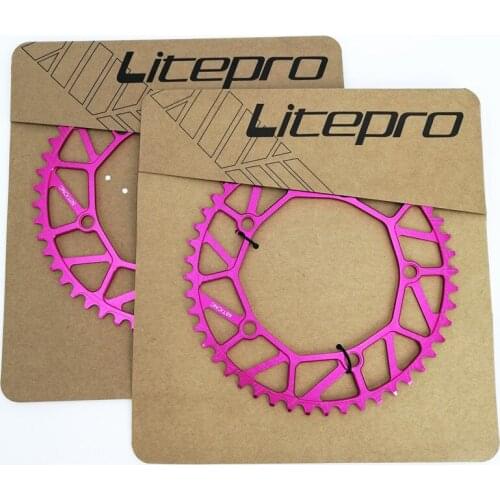 Litepro Pink 48T 50T 130BCD Chain Wheel 8/9/10 Speed Folding Bike Road Bicycle Chainring Crankset Parts