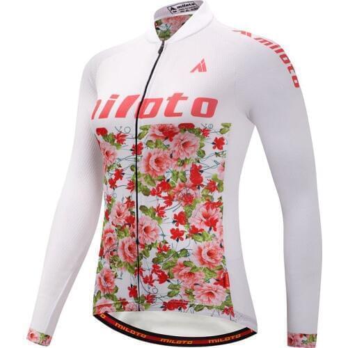 Miloto Women Long Sleeve Cycling Jersey Cycling Clothing maillot ciclismo Breathable Bike Clothes Bicycle Sports roupa ciclismo