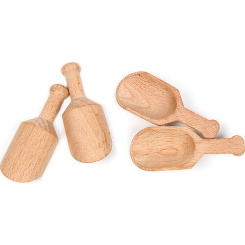 Mini Wooden Scoops For Bath Salts High Quality Bath Shower SPA Tools Bath Salts Candy Laundry Detergent Powder Spoon SN1358