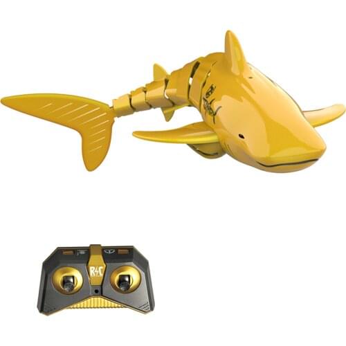 Mini RC Shark Remote Control Toy Swim Toy Underwater RC Boat Lightweight and Waterproof Electric Racing Boat Spoof Toy Pool