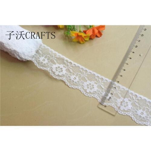 Wholesale ! 300 yards high quality White lace ribbon / width 37mm, diy clothing, dress, jewelry and other accessories